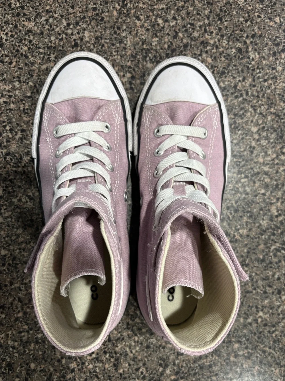 Converse Kids Lavender High Top Sneakers